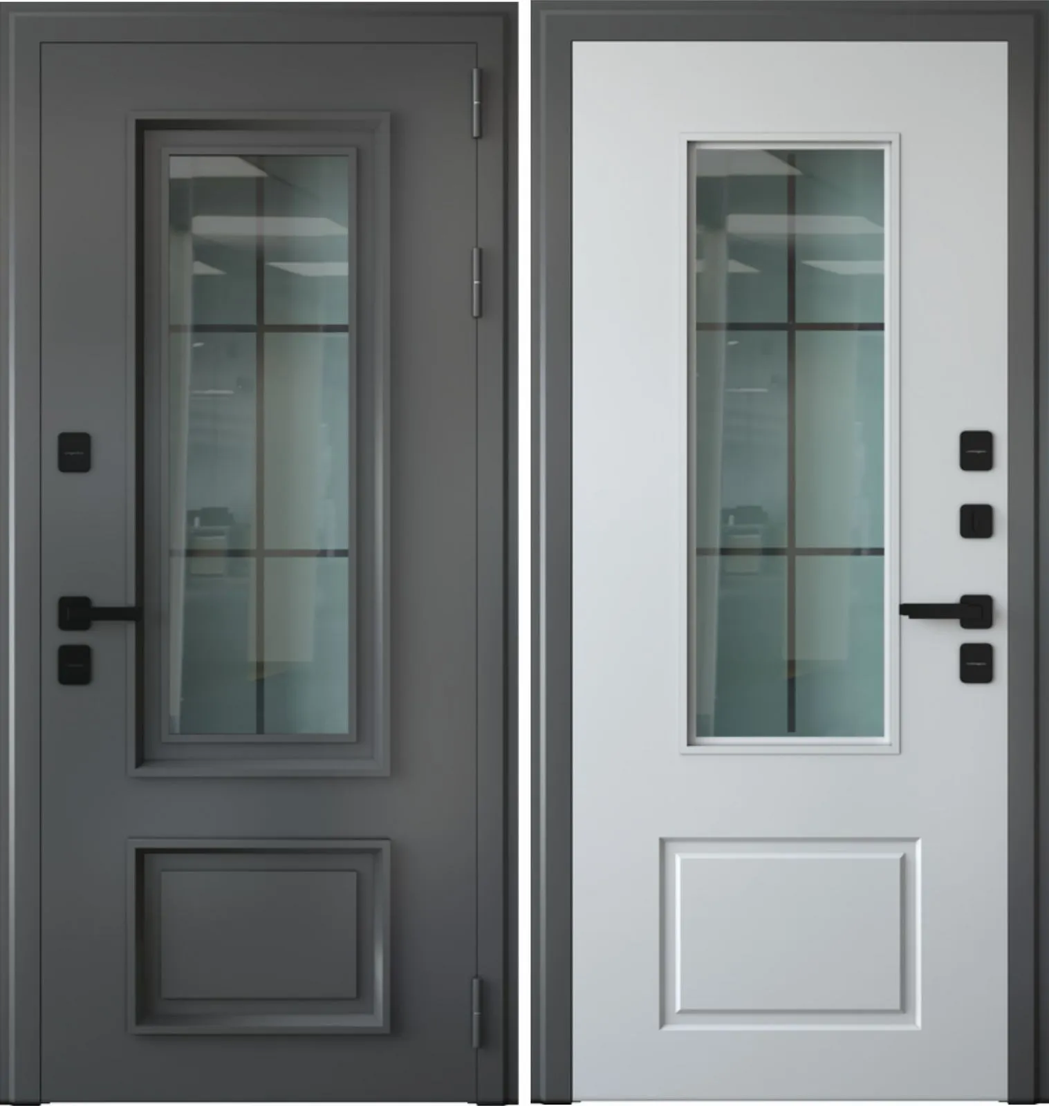 Входная дверь в дом с терморазрывом Юдм U-ТЕRМО Граф (мет/панель)