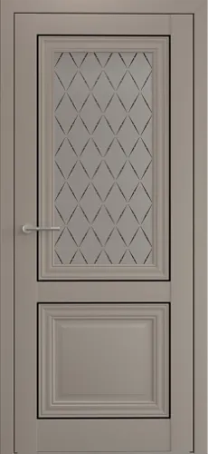 Межкомнатная дверь Albero Империя Спарта-2 с молдингом со стеклом 800х2000  Серый Межкомнатная дверь Albero Империя Спарта-2 с молдингом со стеклом 800х2000  Серый