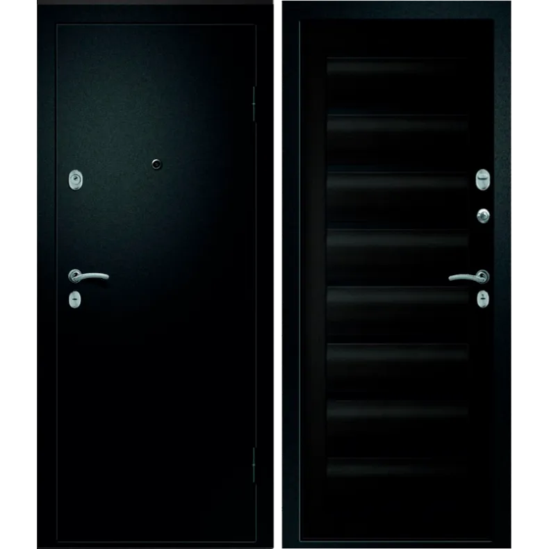 Входная дверь в квартиру Ретвизан Медея-321 «Сидней» 860х2050 Левая Сатин черный -  темный кипарис