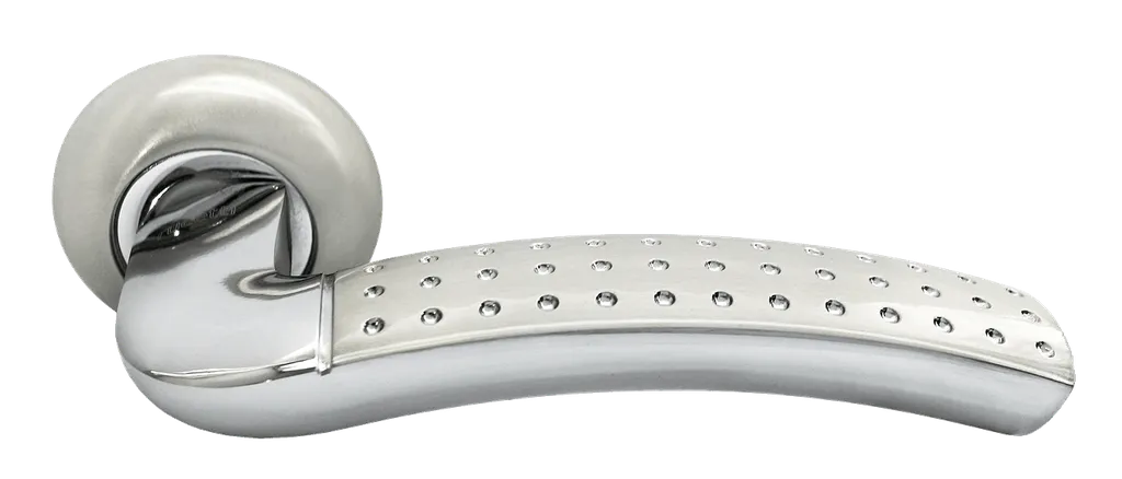 Ручка дверная RAP 7 белый никель/полированный хром