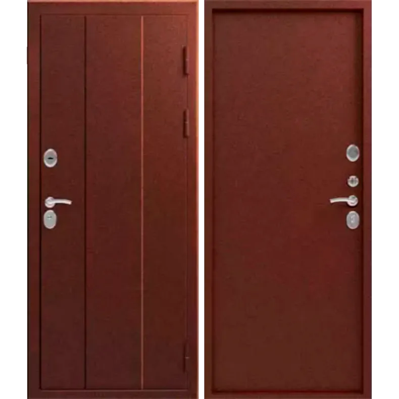 Входная дверь в квартиру Эталон Х-100 860х2050 Левая МЕДЬ - МЕДЬ