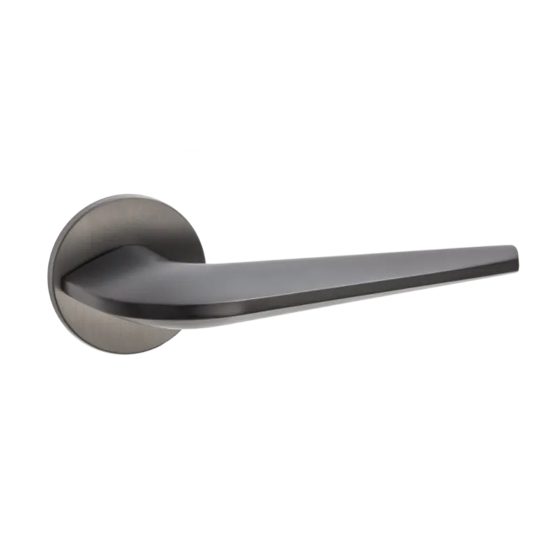 Ручка дверная "Макиато", серия SLIM, INAL 544-06 матовый черный никель