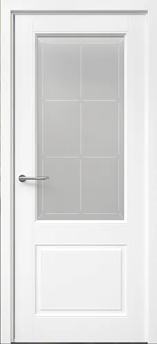 Межкомнатная дверь Albero Эмаль Классика-2 со стеклом 600х2000  Белый