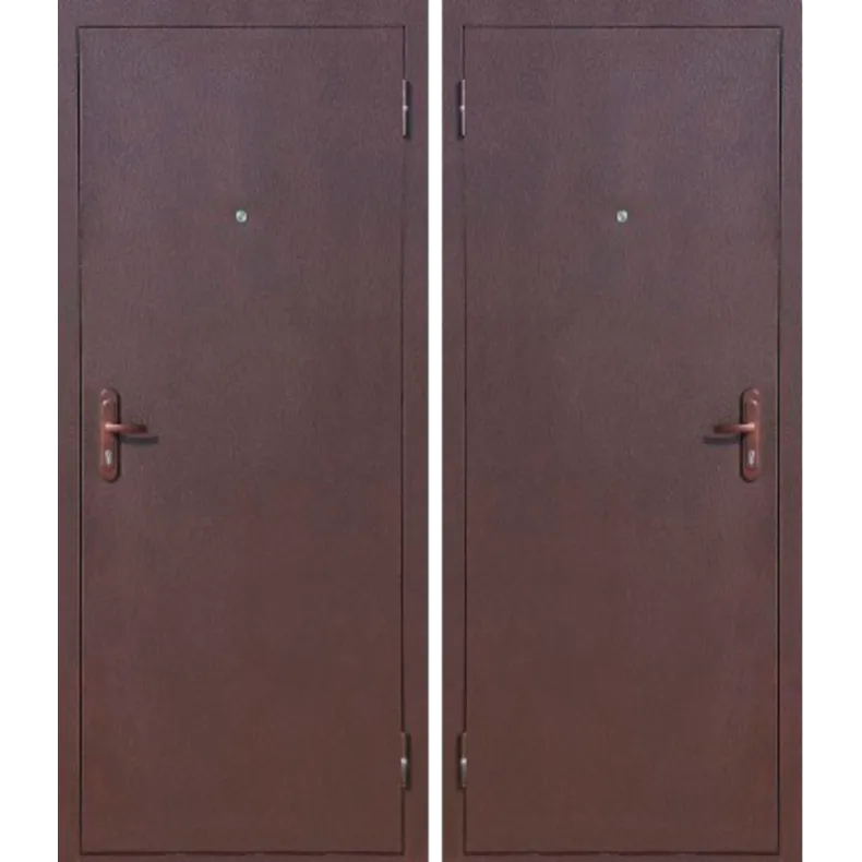 Входная дверь в квартиру Феррони 4,5 см Прораб - Металл/металл 860х2050 Левая медь антик -  медь антик