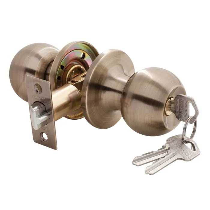 Ручка дверная HK-01 Ключ-фиксатор бронза античная