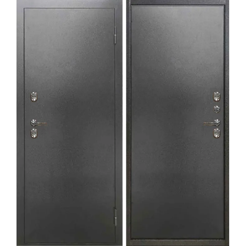 Входная дверь в дом с терморазрывом Юдм U-ТЕRМО  (мет/мет) 860х2050 Левая Антик серебро тёмный - Антик серебро тёмный