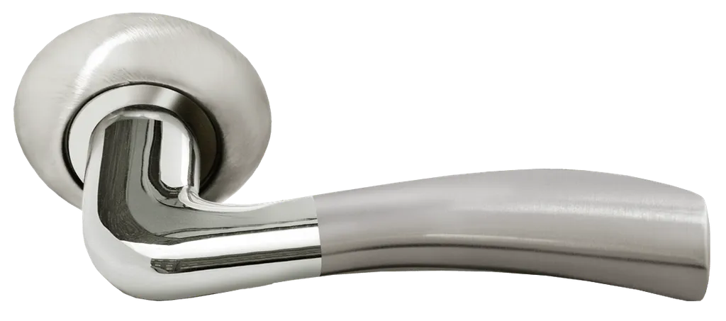 Ручка дверная RAP 19 белый никель/полированный хром