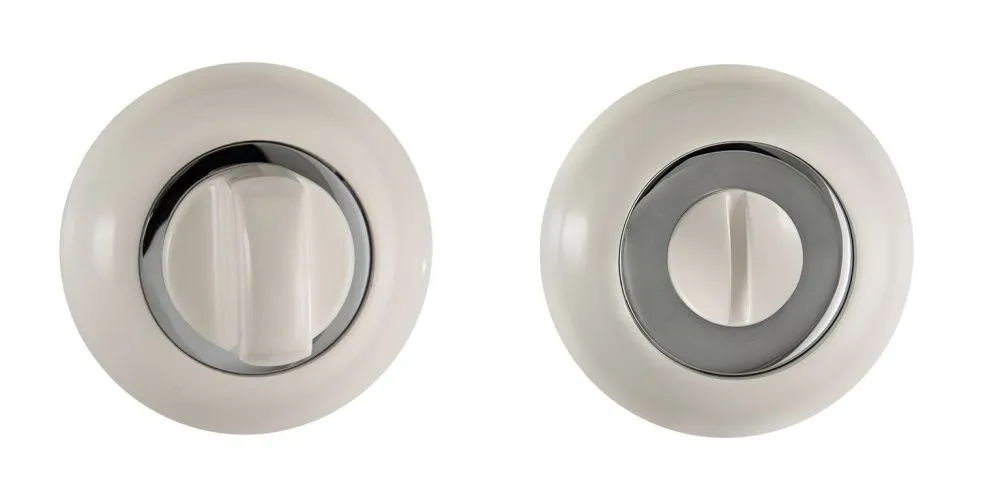 Завертка к ручкам РЕНЦ, INBK 08 белый/хром блестящий