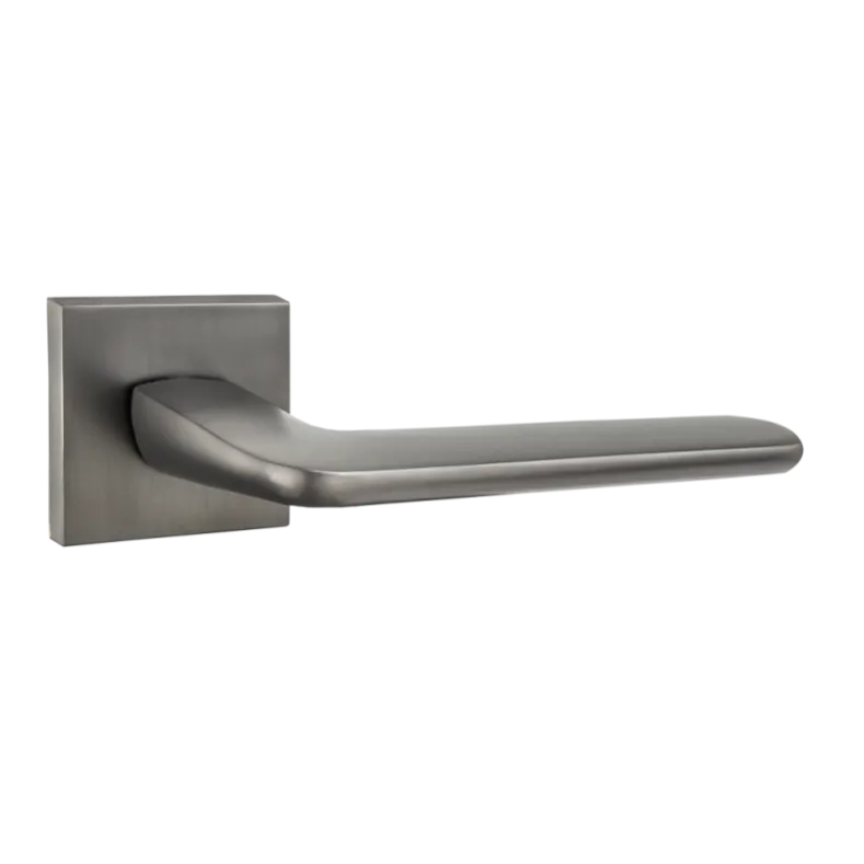 Ручка дверная "Гляссе", серия SLIM, INAL 555-03 матовый черный никель