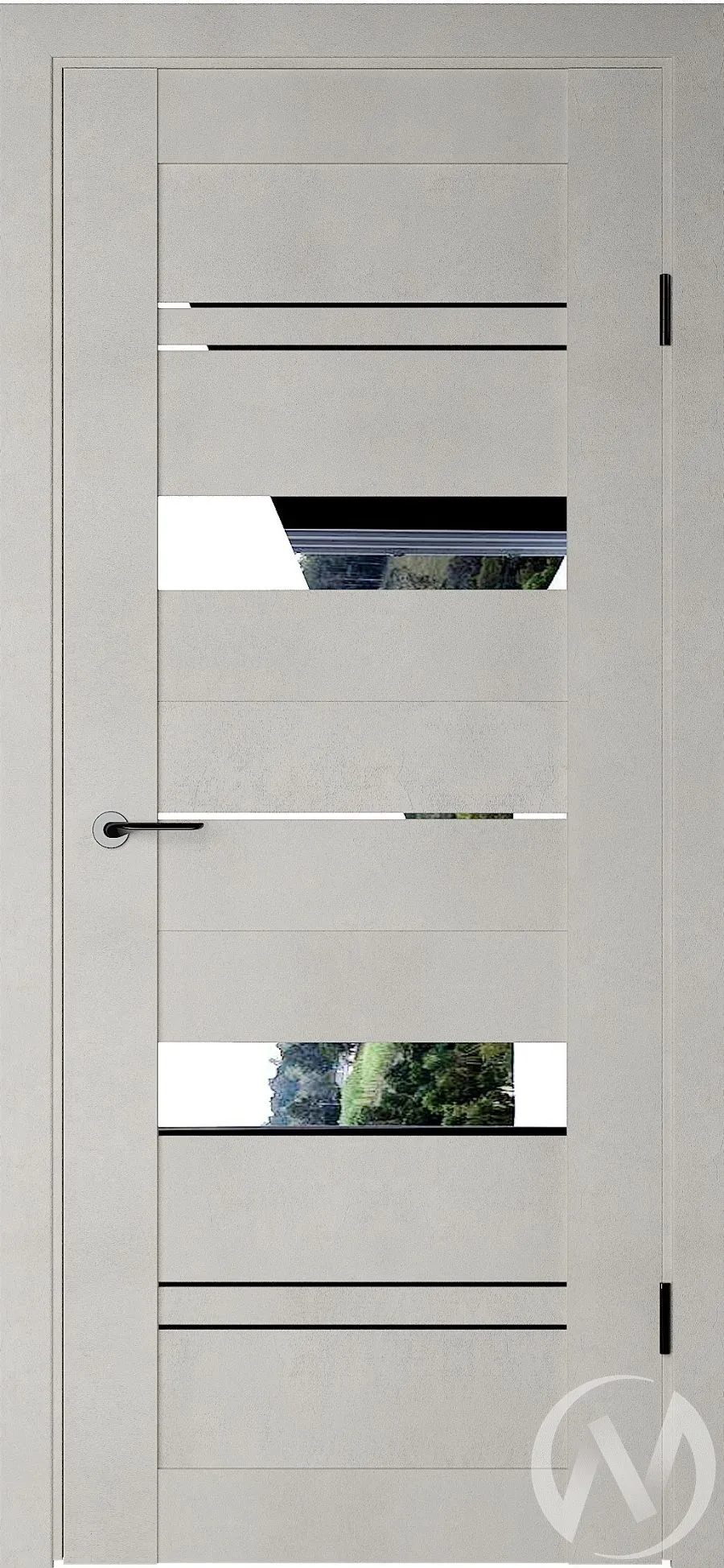 Межкомнатная дверь Дера Крафт 651-ЗР 600х2000  Бетон Крем 