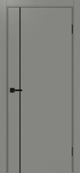 Межкомнатная дверь Оптима Порте Неаполь_204 молдинг алюм.чёрн.