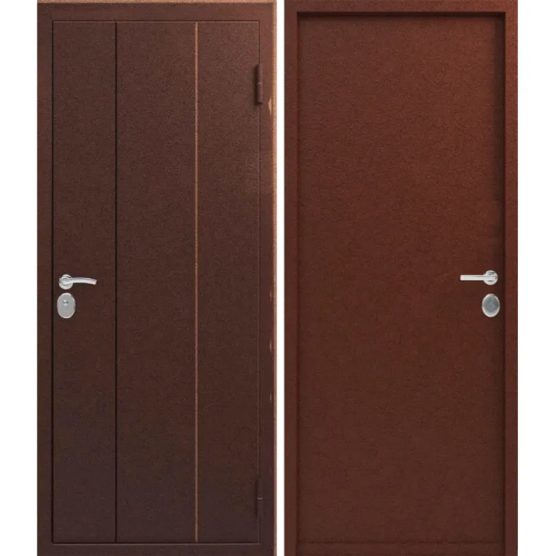 Входная дверь в дом Эталон с терморазрывом ТС-1 1 ЗАМОК НЕСТАНДАРТ 860х1900 Левая МЕДЬ - МЕДЬ