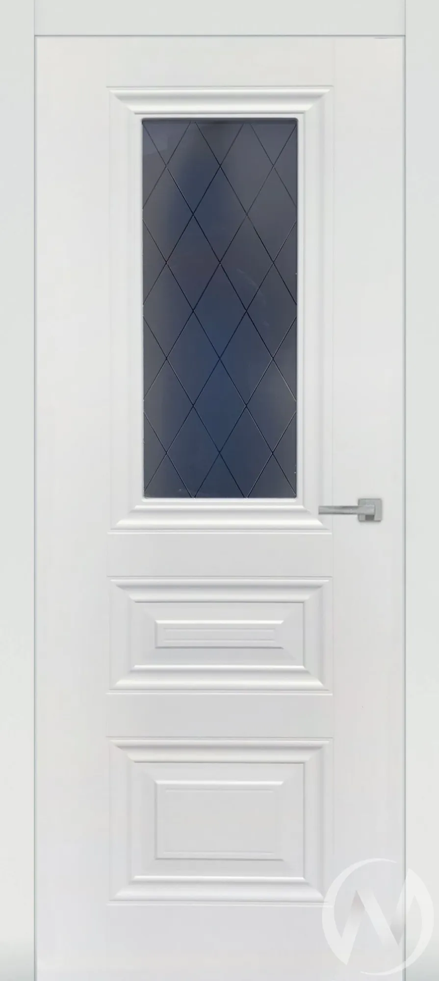 Межкомнатная дверь Дера Имидж 2 стекло грани 600х2000  Белый