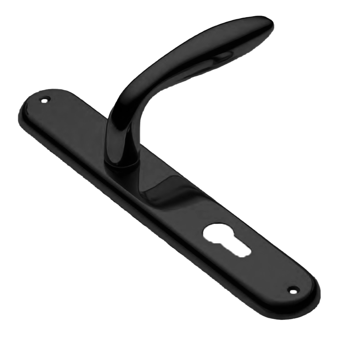 Ручка дверная AIR PL NERO-ST на планке цвет черный soft touch