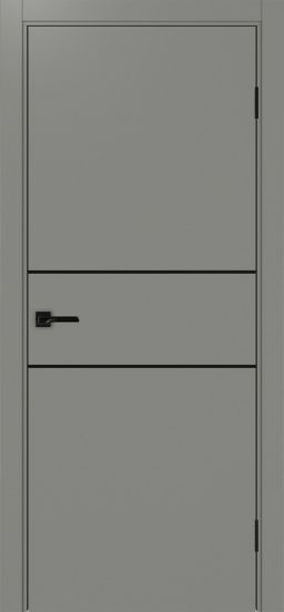 Межкомнатная дверь Оптима Порте Неаполь_203 молдинг алюм.чёрн.