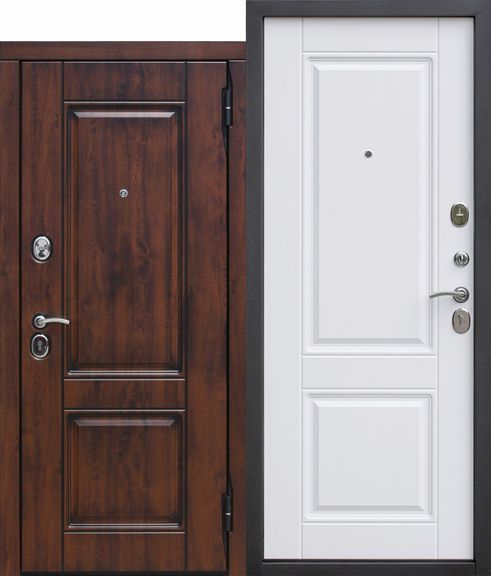 Стальная дверь, Ultra - Люкс 220, Черный муар с МДФ- Ясень