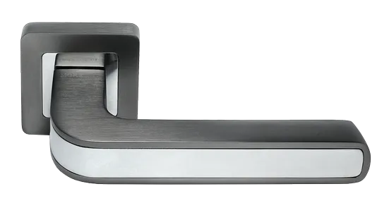 Ручка дверная EON MH-46 GR/CP-S55 раздельная на квадратной розетке
