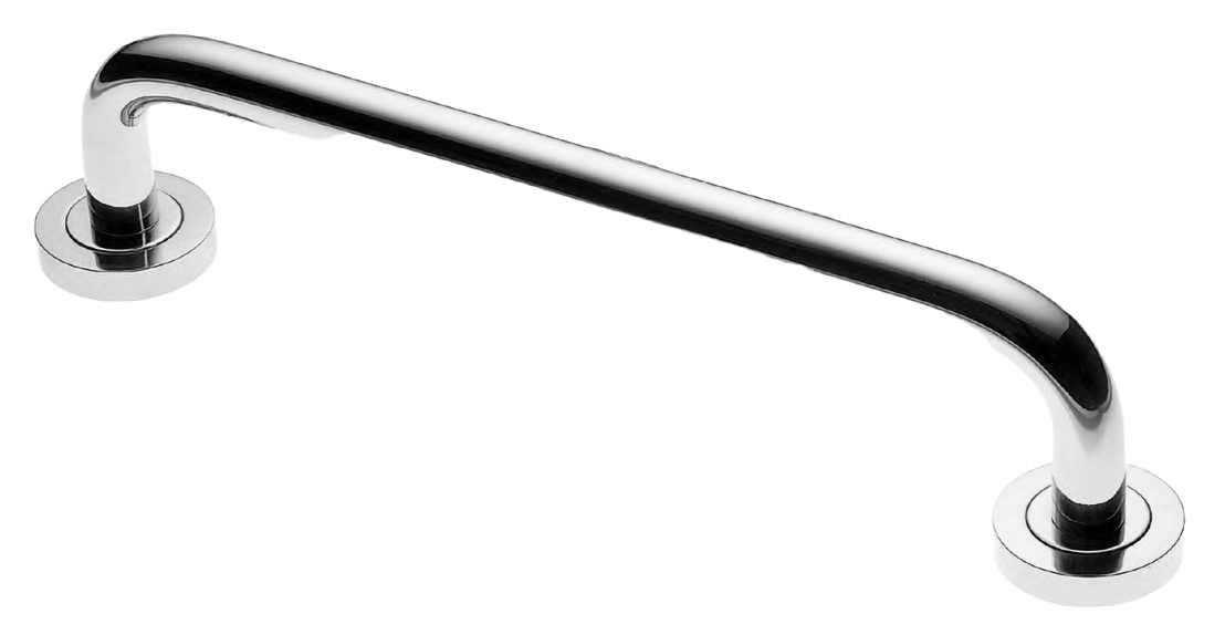 Ручка-скоба дверная ART.IR 23 150MM CRO на круглой розетке