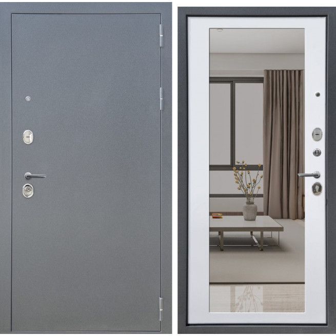 Входная дверь в квартиру Сибирь Профиль FLYDOORS Аркан Зеркало Входная дверь в квартиру Сибирь Профиль FLYDOORS Аркан Зеркало