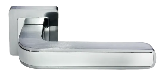 Ручка дверная Morelli EON MH-46 SC/CP-S55 раздельная на квадратной розетке