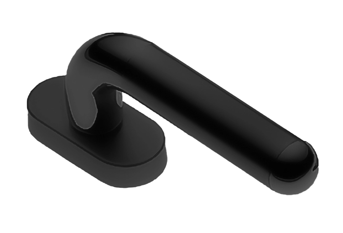 Ручка дверная GAVANA W1 NERO-ST оконная с 4-х позицион. механизмом цвет черный soft touch