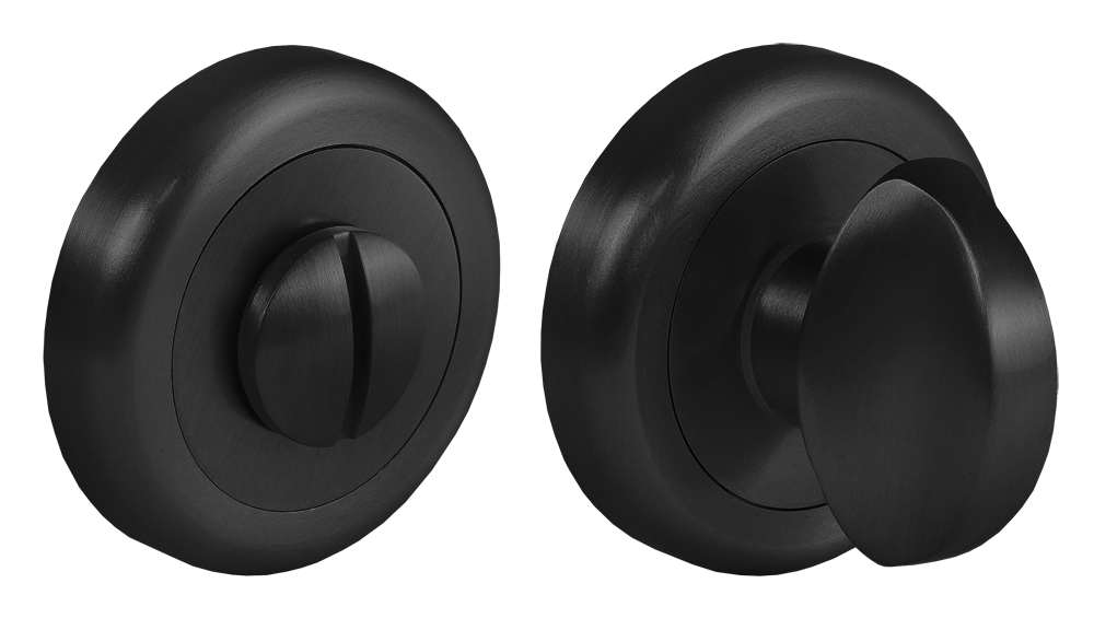 Завертка LUX-WC-WC-R4 NERO-ST сантехническая на круглой розетке цвет - черный soft touch Завертка LUX-WC-WC-R4 NERO-ST сантехническая на круглой розетке цвет - черный soft touch