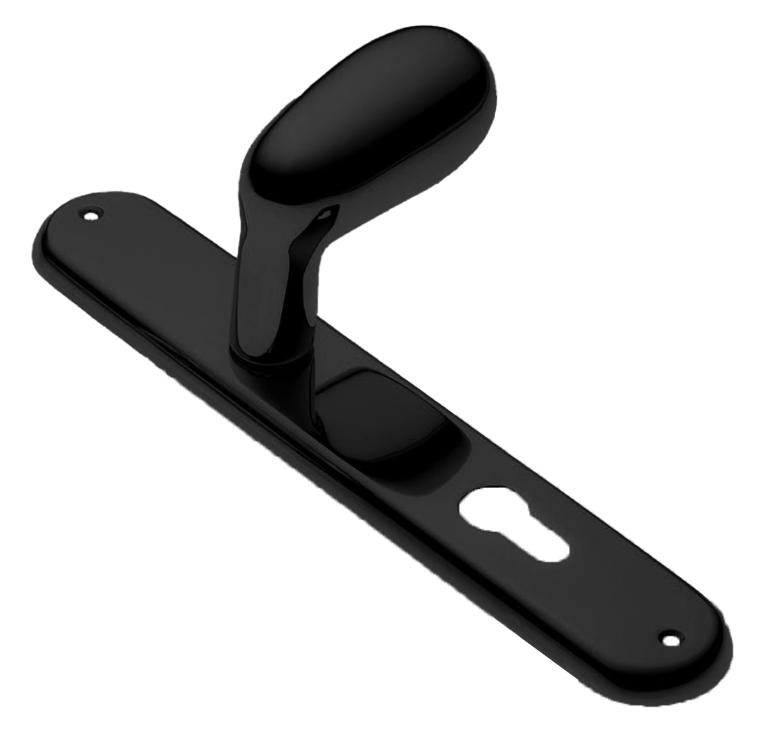 Ручка дверная UOVO PL NERO-ST на планке цвет черный soft touch Ручка дверная UOVO PL NERO-ST на планке цвет черный soft touch