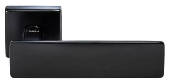 Ручка дверная Morelli SPACE S5 NERO раздельная на квадратной розетке