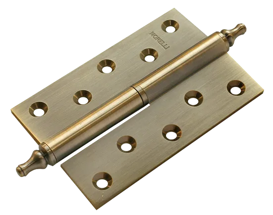 Петля карточная латунная разъемная MB 120X80X3.5 AB L C левая с короной Петля карточная латунная разъемная MB 120X80X3.5 AB L C левая с короной