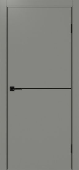 Межкомнатная дверь Оптима Порте Неаполь_202 молдинг алюм.чёрн.
