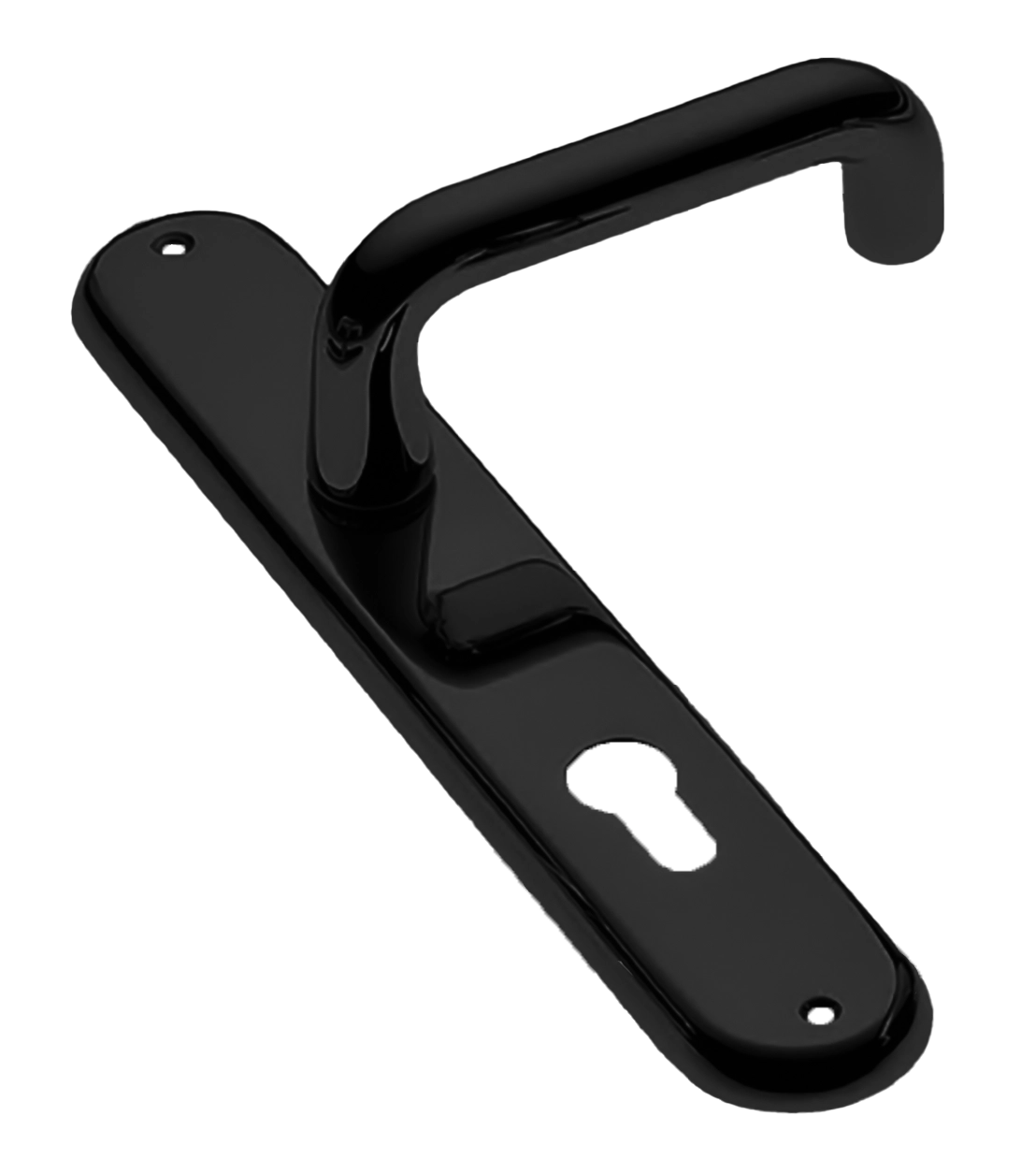 Ручка дверная IRIS PL NERO-ST на планке цвет черный soft touch