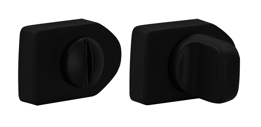 Завертка сантехническая LUX-WC-SH NERO-ST на фигурной розетке цвет черный soft-touch Завертка сантехническая LUX-WC-SH NERO-ST на фигурной розетке цвет черный soft-touch