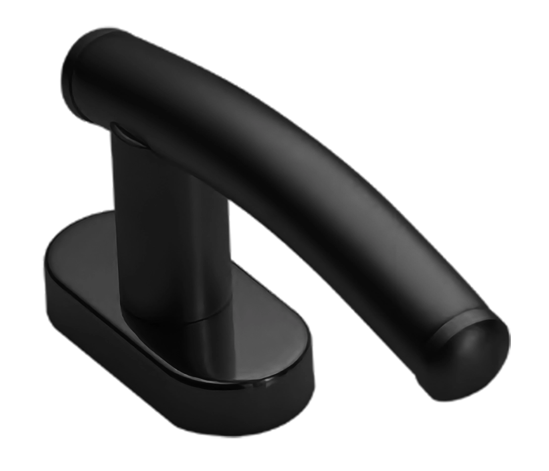 Ручка дверная LUNA W1 NERO-ST оконная с 4-х позицион. механизмом цвет черный soft touch Ручка дверная LUNA W1 NERO-ST оконная с 4-х позицион. механизмом цвет черный soft touch