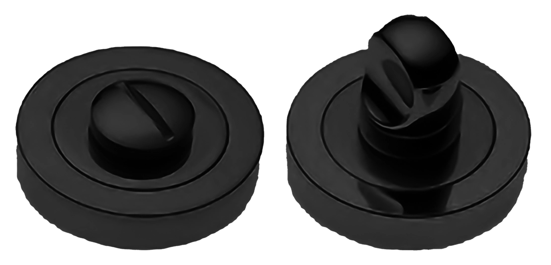 Завертка LUX-WC-WC-R4-LU NERO-ST сантехническая на круглой розетке цвет - черный soft touch Завертка LUX-WC-WC-R4-LU NERO-ST сантехническая на круглой розетке цвет - черный soft touch