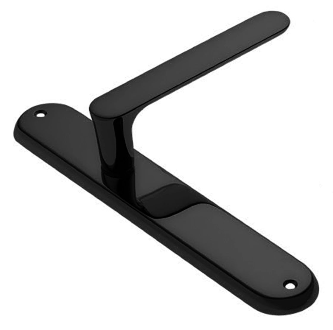 Ручка дверная Morelli LE BOAT PL на планке цвет чёрный soft touch
