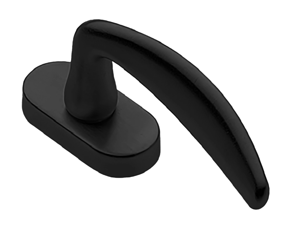 Ручка дверная MOGADOR W1 NERO-ST оконная с 4-х позицион. механизмом цвет черный soft touch Ручка дверная MOGADOR W1 NERO-ST оконная с 4-х позицион. механизмом цвет черный soft touch