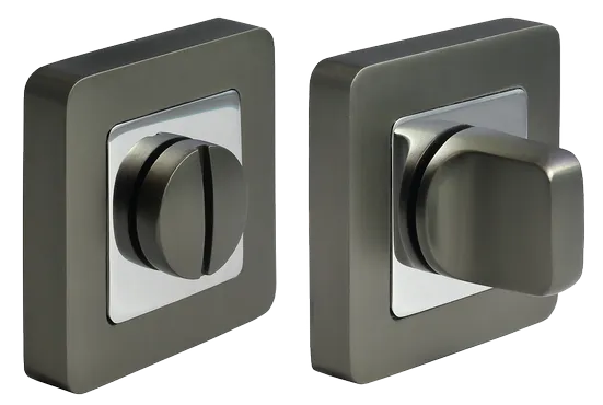 Завертка сантехническая MH-WC-S55 GR/PC на квадратной розетке цвет графит/хром