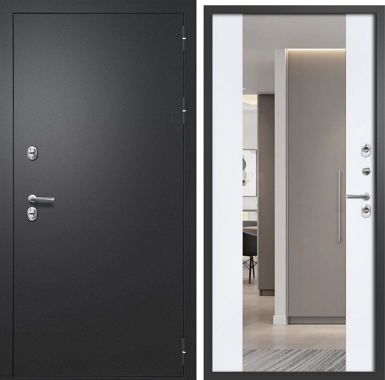 Входная дверь с терморазрывом Сибирь Профиль FLYDOORS Айварс ТЕРМО Зеркало Входная дверь с терморазрывом Сибирь Профиль FLYDOORS Айварс ТЕРМО Зеркало