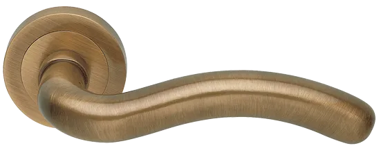 Ручка дверная Morelli SNAKE R2 OBR раздельная на круглой розетке