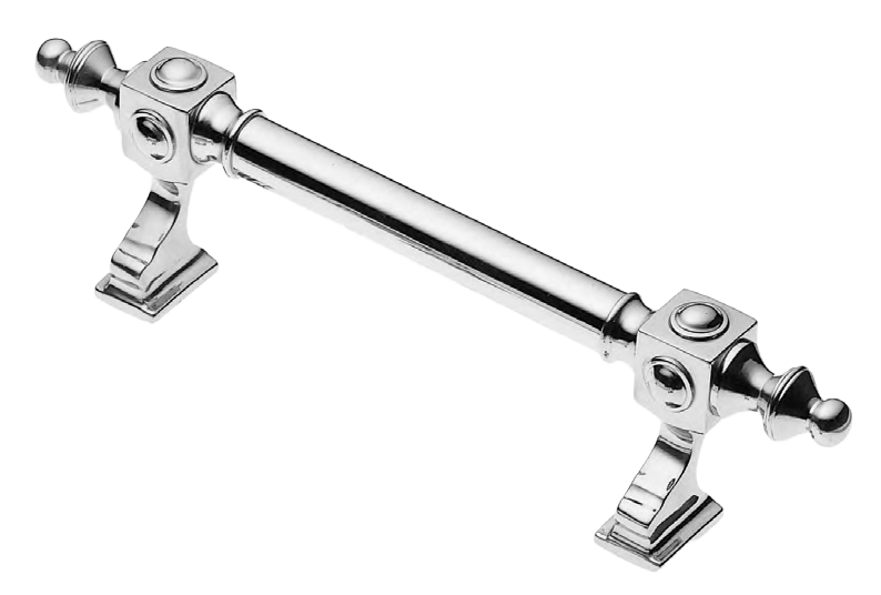 Ручка-скоба дверная ART.30 200MM CRO на прямоугольной розетке