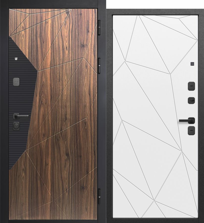 Входная дверь в дом с терморазрывом Феррони 9 см ГЕОМЕТРИЯ
