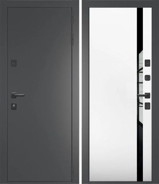Входная дверь в квартиру Интекрон G-EVOLUTION (мет/пан) Royal-2 860х2050 Левая Металлик графит - Панель (Royal 2) 10 мм